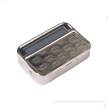 Silver Small 70mm cigarette case metal cigarette maker manual cigarette filling machine